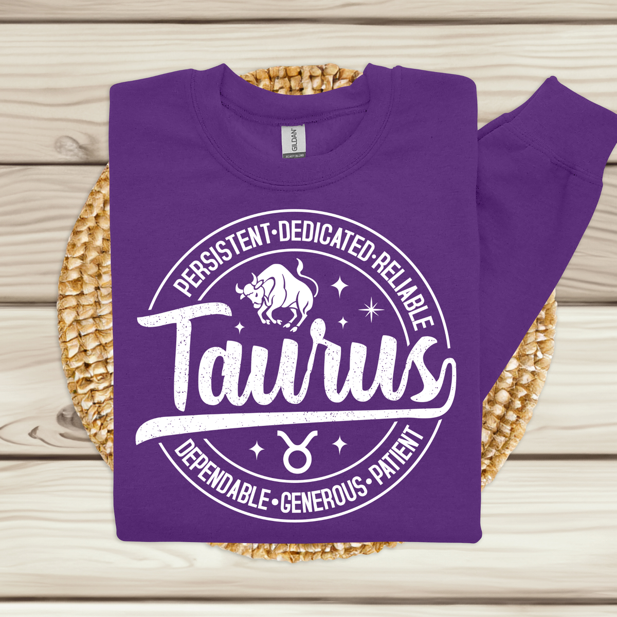 Taurus Zodiac T-Shirt : Celestial Charm Taurus Distressed Apparel