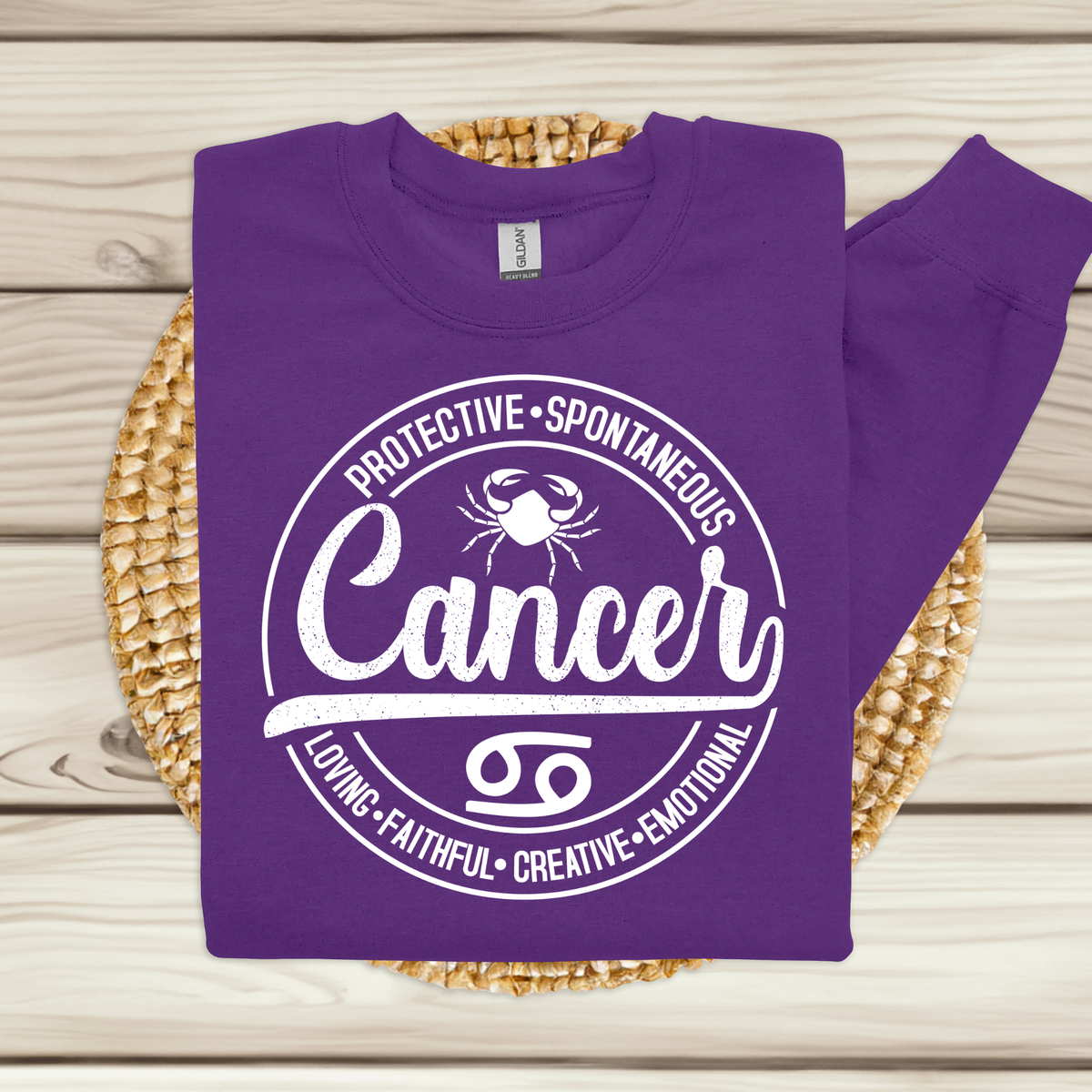 Cancer Zodiac T-Shirt : Celestial Charm Cancer Distressed Apparel