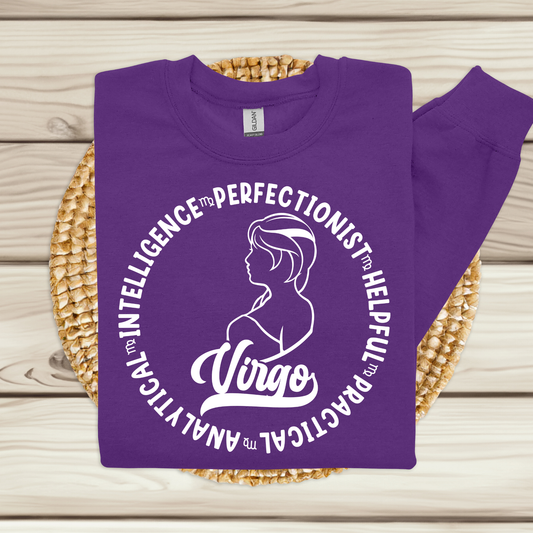 Virgo Zodiac Shirt - Astrology Apparel, Crewneck, Long Sleeve, and Hoodie