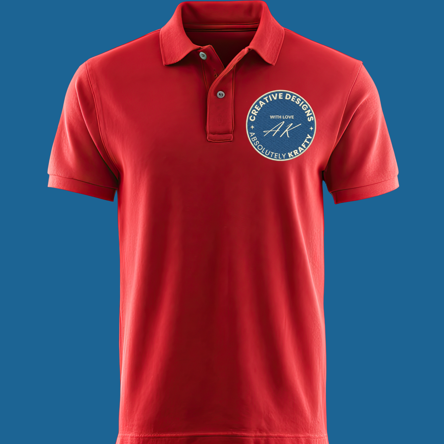 Embroidered Custom Company Patch Polo Shirt - Company Logo