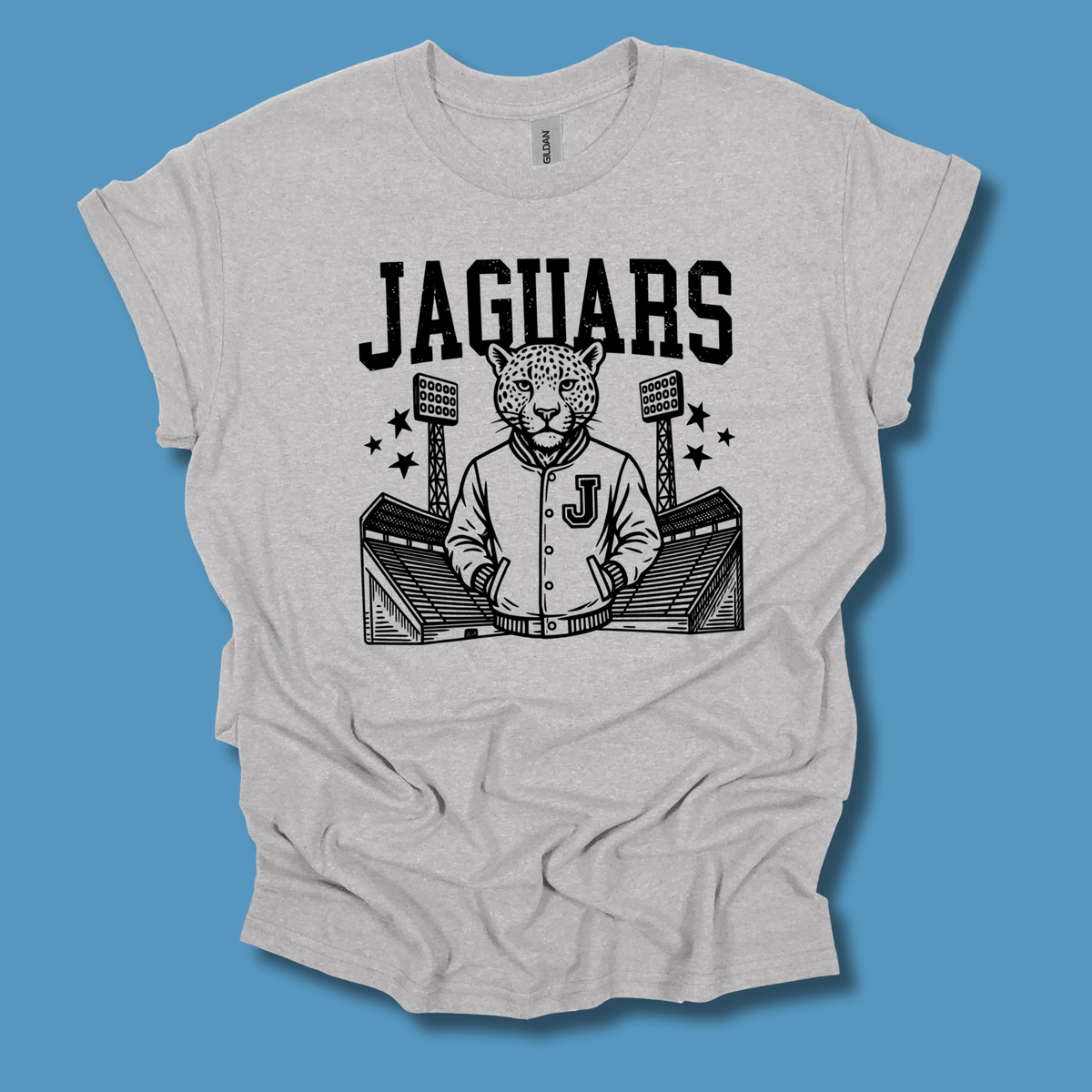 Jaguars Mascot Shirt - Jaguar  Varsity Jacket Football Game Day Spirit T-Shirt
