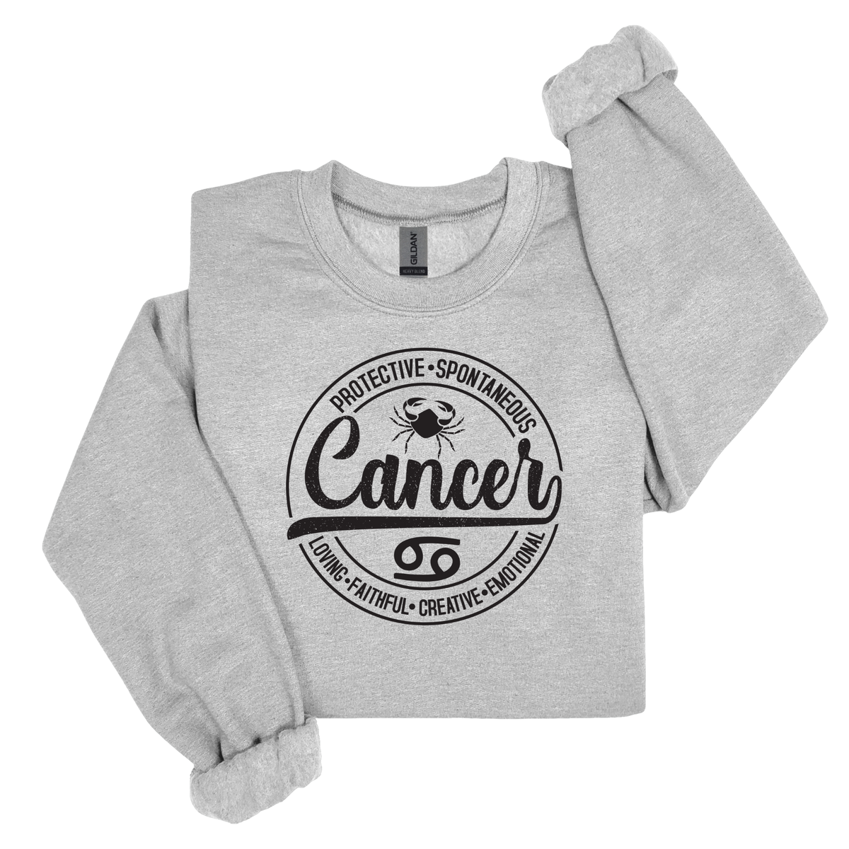 Cancer Zodiac T-Shirt : Celestial Charm Cancer Distressed Apparel