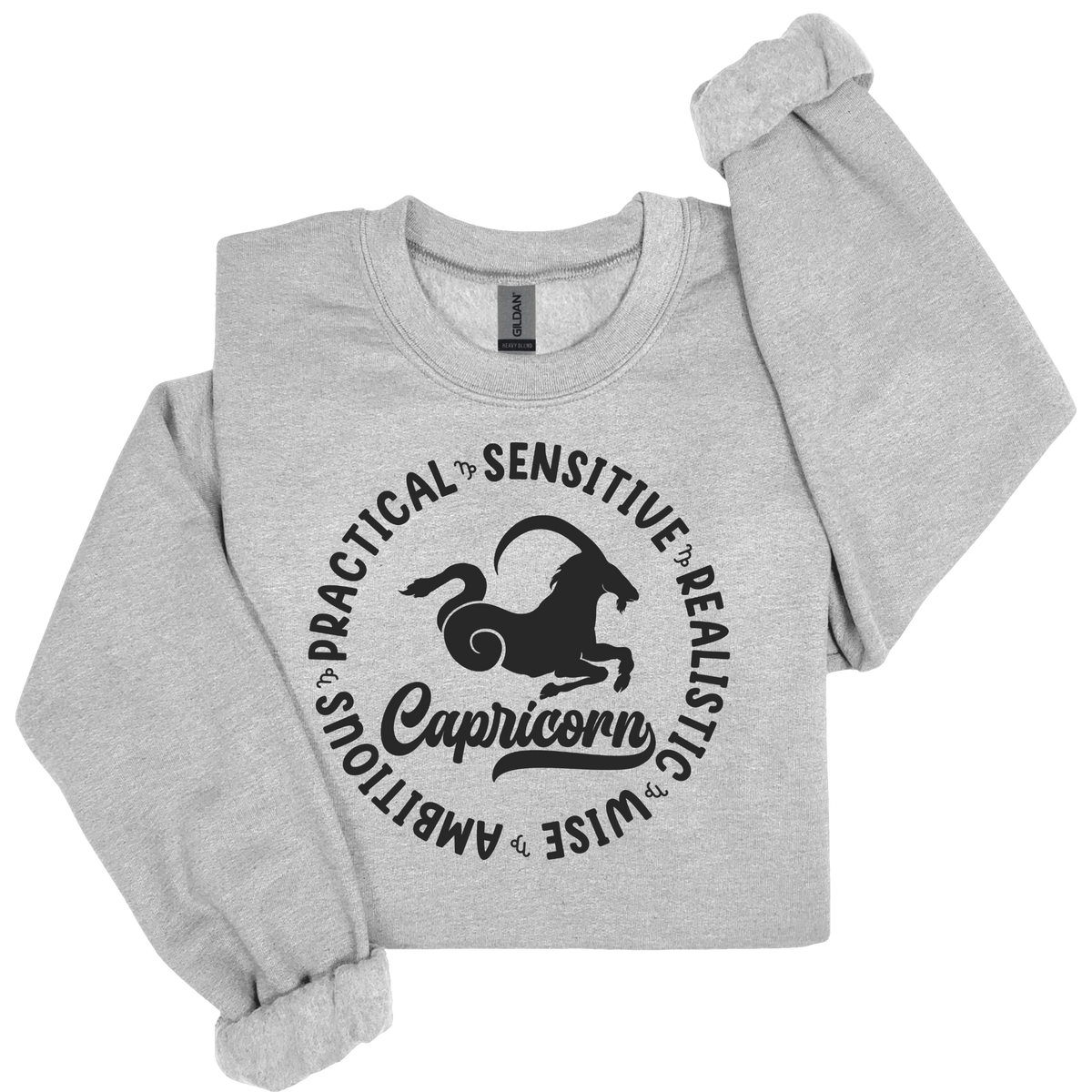 Capricorn Zodiac Shirt - Astrology Apparel, Crewneck, Long Sleeve, and Hoodie