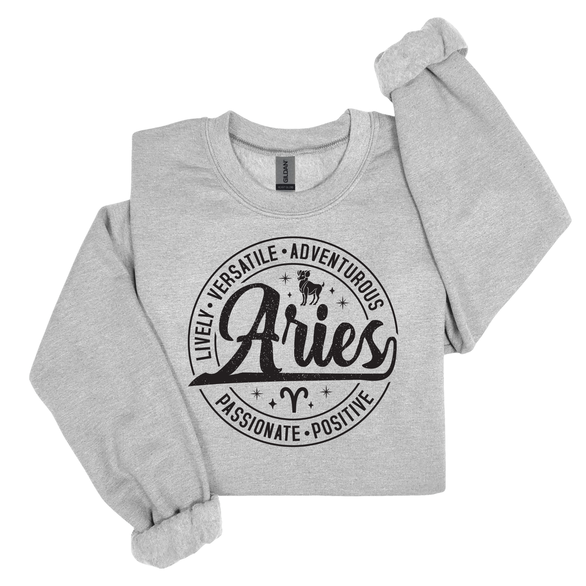 Aries Zodiac T-Shirt : Celestial Charm Aries Distressed Apparel