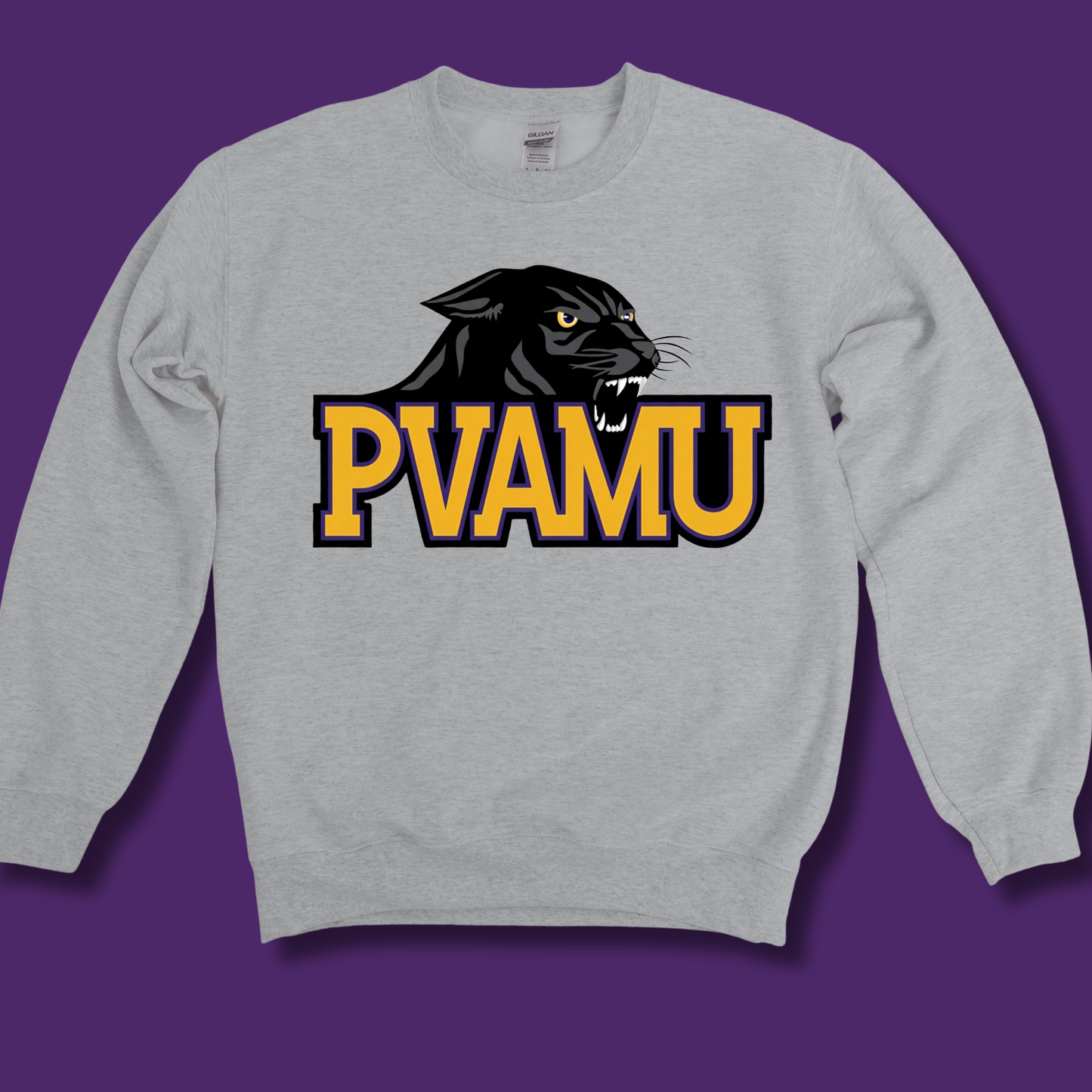 Prairie View Panthers T-shirt - PVAMU Panthers Mascot Purple & Gold HBCU Spirit Tee V2