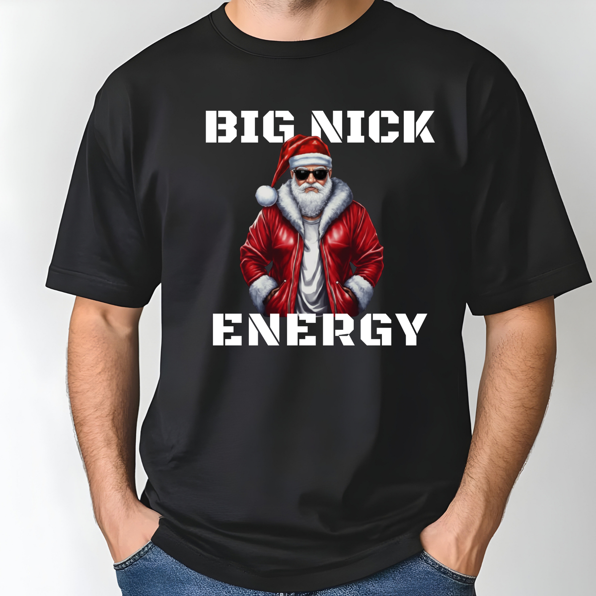 Men's Christmas Shirt - "Big Nick Energy" Funny & Festival Santa Christmas Sweatshirt