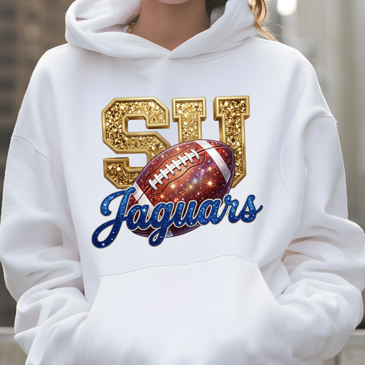 Southern Jaguars Football Faux Glitter Shirt - Game Day Jaguars Spirit Apparel