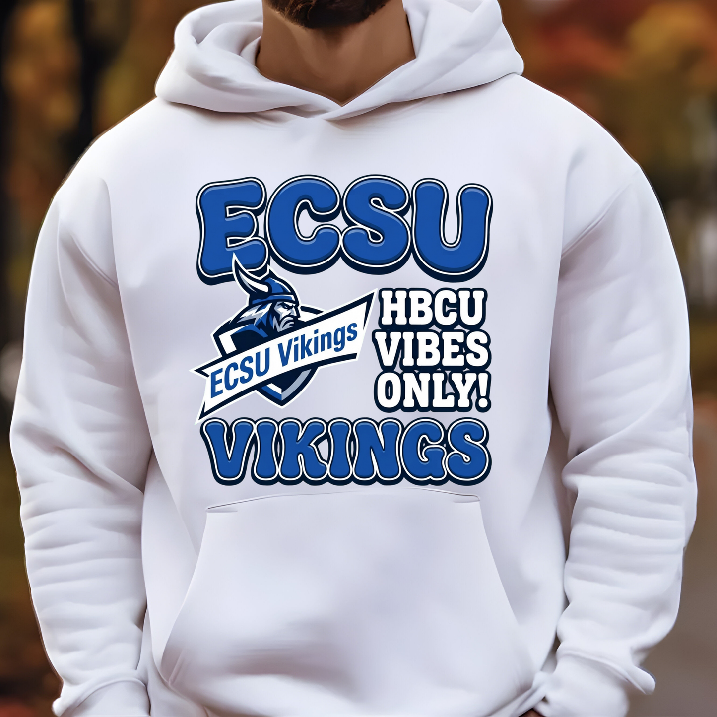 Elizabeth City State University -  Vikings "HBCU Vibes Only" Game Day Spirit T-shirt
